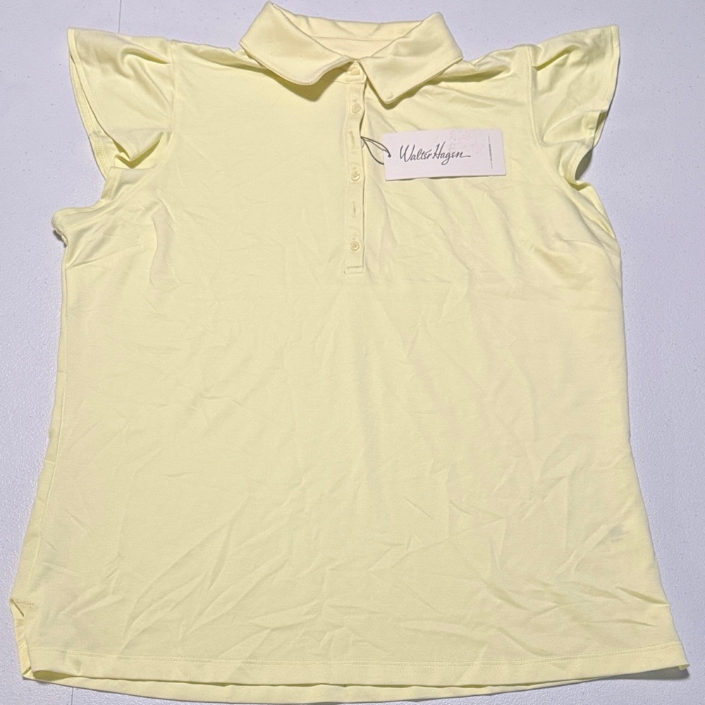 Walter Hagen Light Yellow Button Down Shirt